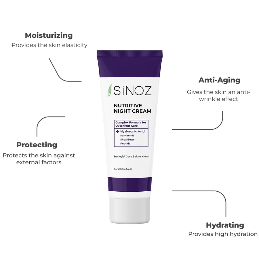 SiNOZ Nutritive Night Cream Cream 50 ml | With Hyaluronic Acid