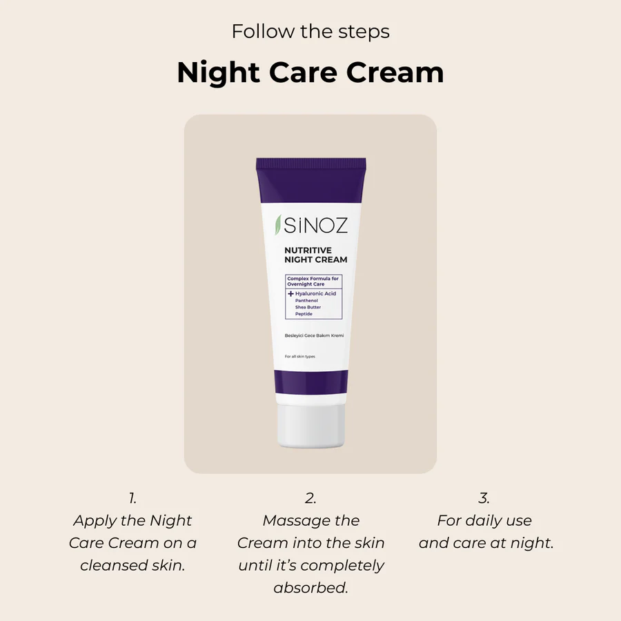 SiNOZ Nutritive Night Cream Cream 50 ml | With Hyaluronic Acid