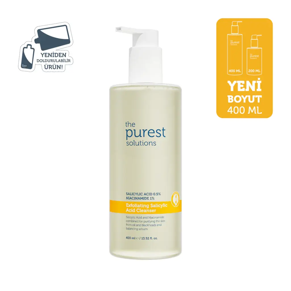 Exfoliating Salicylic Acid Facial Cleanser 0.5 % Salicylic Acid, 1% Niacinamide - 400ml The Purest Solutions 
