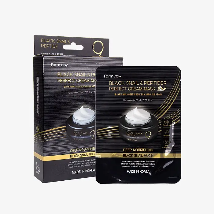 Farmstay Black Snail & Peptide9 Perfect Cream Mask 23ML