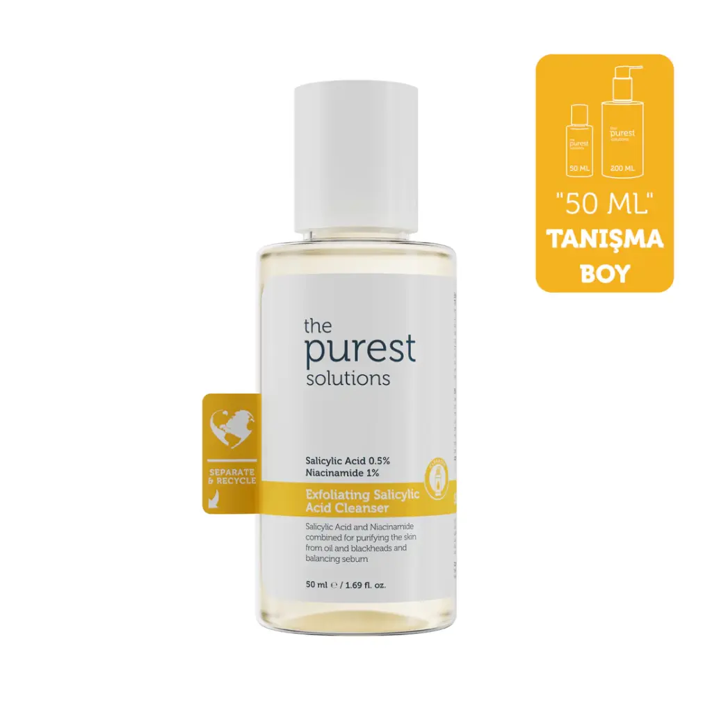 Exfoliating salicylic cleanser 50ml Travel size The Purest Solutions