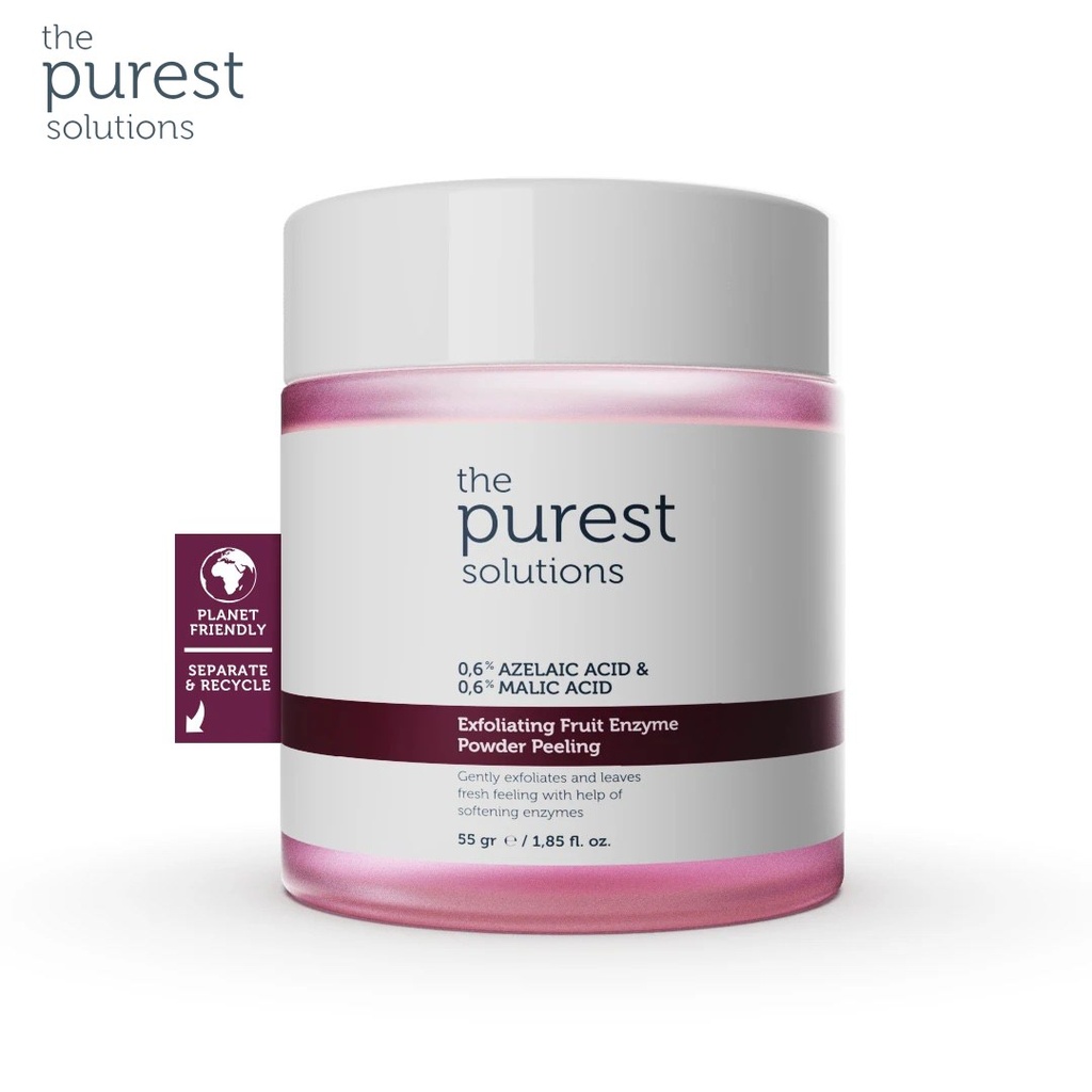 Exfoliating Fruit Enzyme Powder Peeling 55g | 0.6% Azelaic Acid | 0.2% Malic Acid The Purest Solutions 