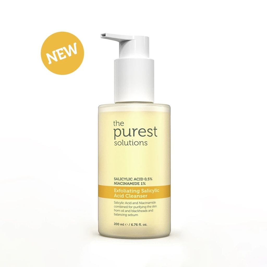 Exfoliating Salicylic Acid Facial Cleanser 0.5 % Salicylic Acid, 1% Niacinamide - 200ml The Purest Solutions