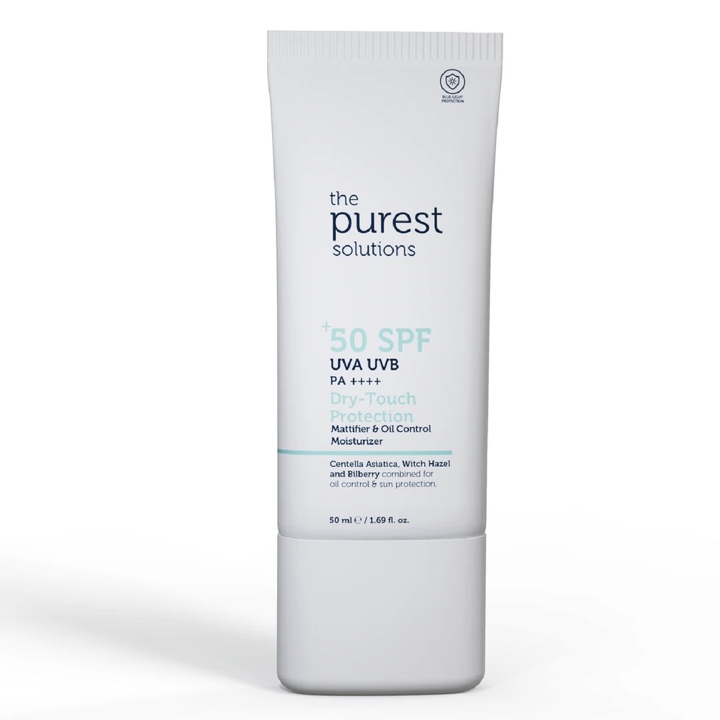 Matte Finish Sunscreen for Oily Skin 50+ SPF Dry Touch Protection - Mattifying & Oil Control Moisturizer - 50ml The Purest Solutions