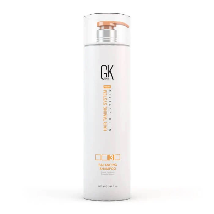GK HAIR Balancing Shampoo (1000ml) Pro Line Hair Taming System with Juvexin - For Oily & Color Treated Hair
