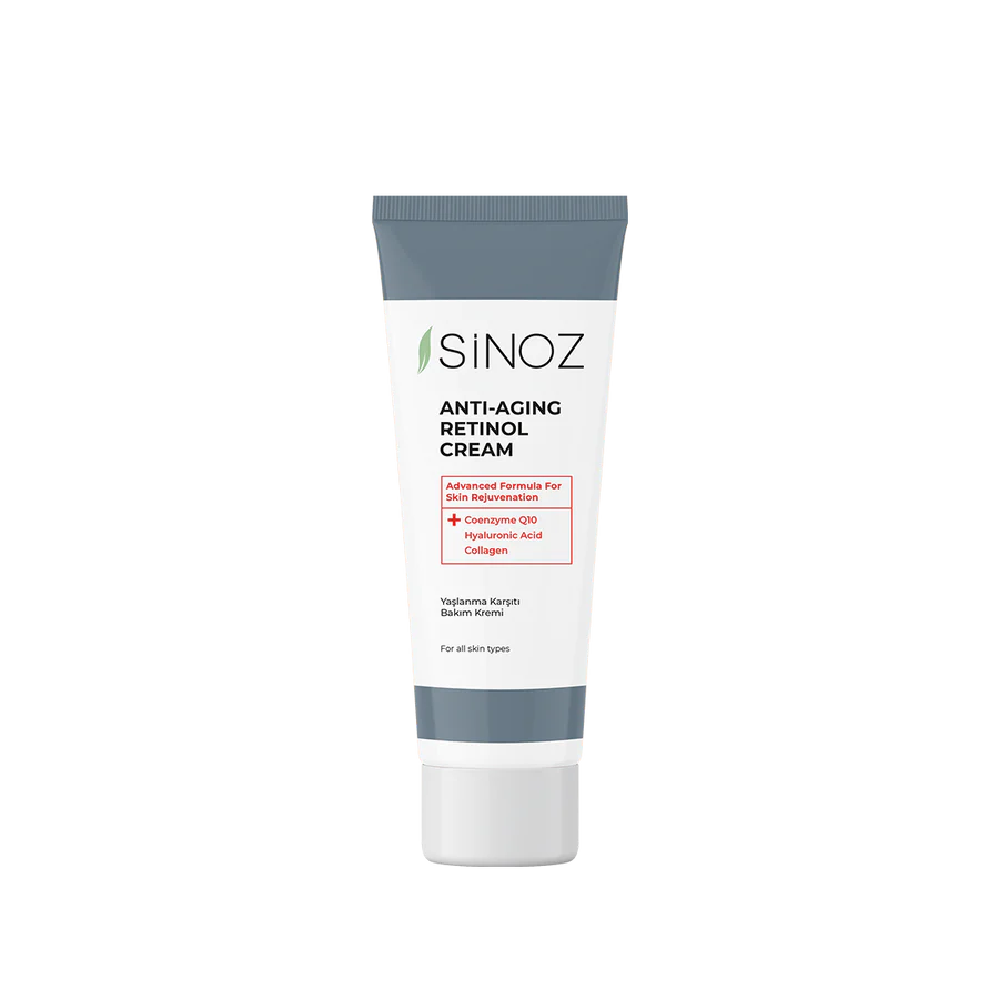 SiNOZ Anti Aging Retinol Cream 50ml | With Coenzyme Q10 , Hyaluronic Acid , Collagen
