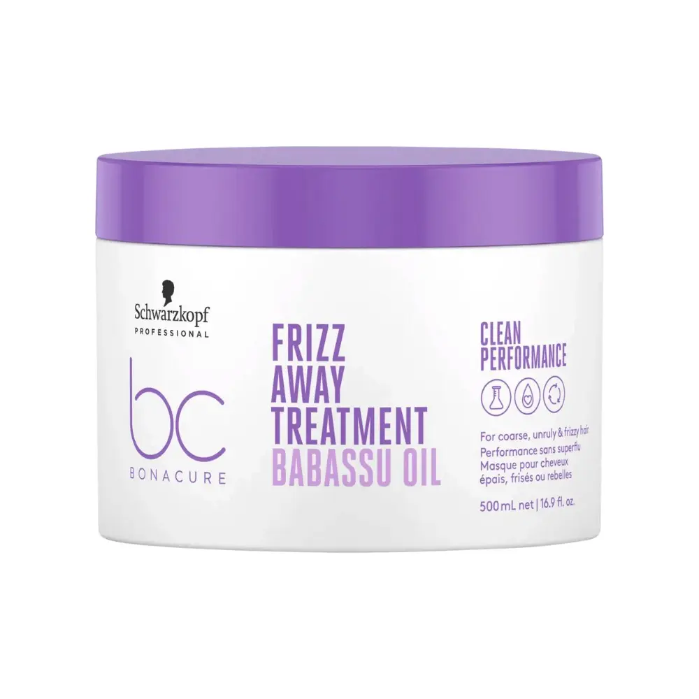 Schwarzkopf Professional BC Bonacure Frizz Away Hair Treatment Mask 450ml with Babassu Oil for Frizzy Hair