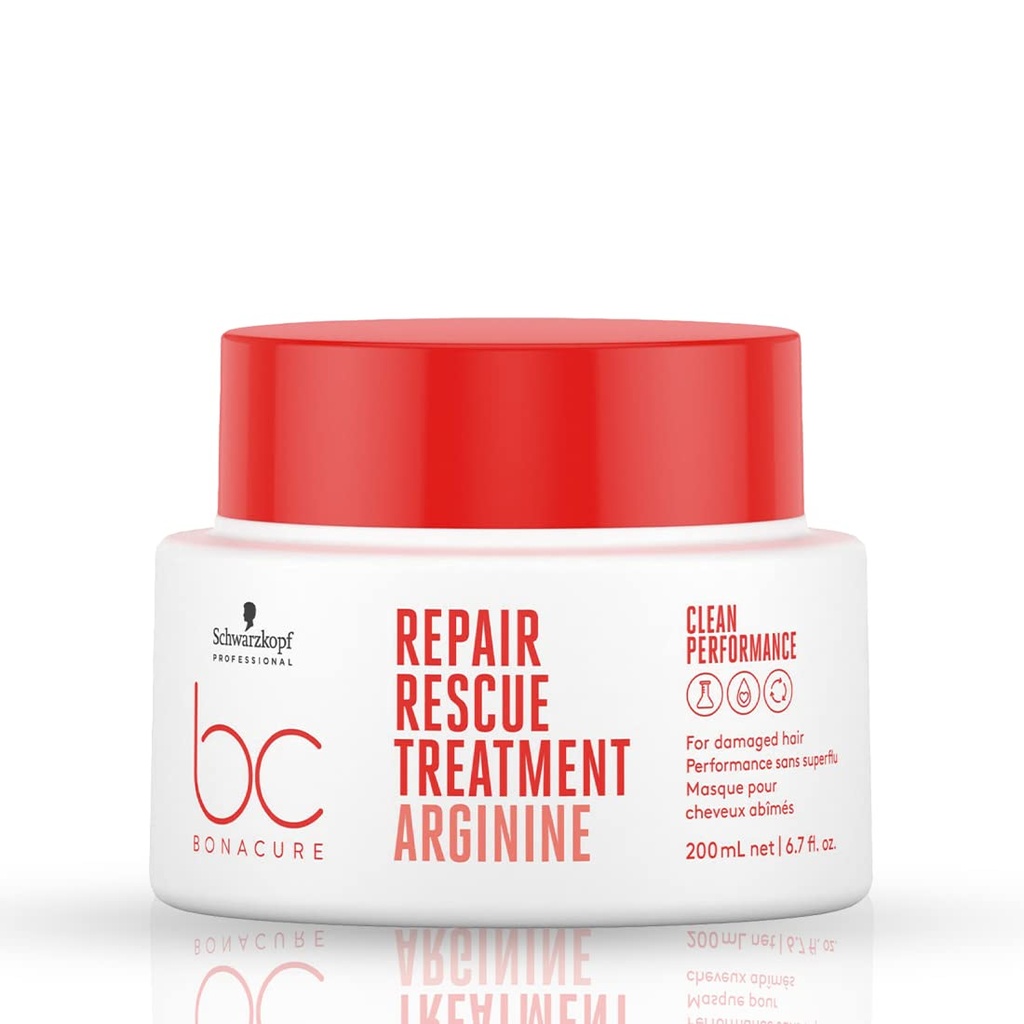 Schwarzkopf Professional BC Bonacure Repair Rescue Hair Treatment Mask with Arginine 200 ml for Damaged Hair.