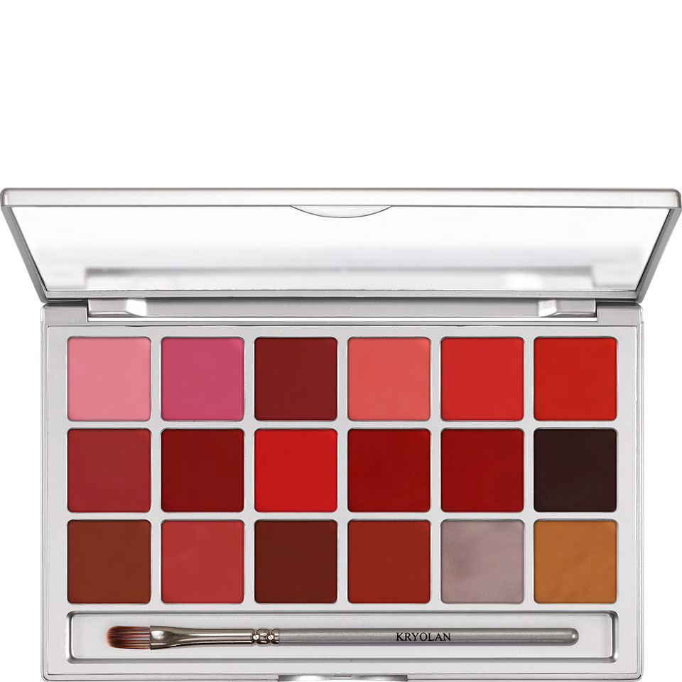 Kryolan Lip Rouge Mini-Palette 18 Colors