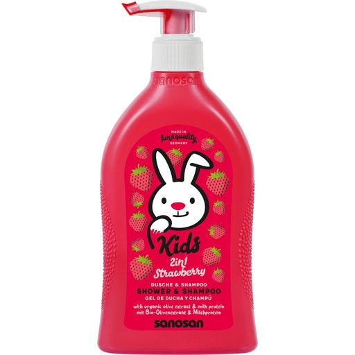 Sanosan Kids Shower & Shampoo 2 in 1 Strawberry 400 ml